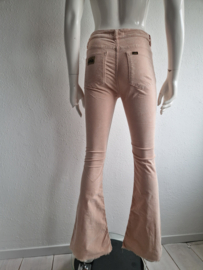 Lois high rise flared rib pants. Maat 27/32, Zachtroze.
