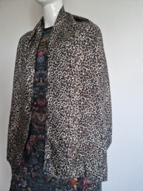 Marc Cain set (jurk met shawl). Maat 6, Bloemenprint/zuiver scheerwol