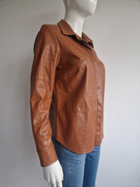 Studio Anneloes blouse. Maat L. Karamel/ imitatieleer.