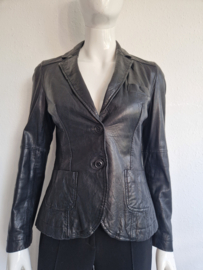 Marc O'Polo blazer. Maat 38. Zwart/leer.