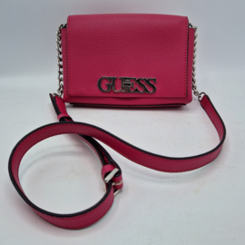 Guess cross body tasje. Roze/ imitatieleer.