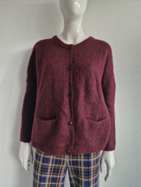 Scotch & Soda vest. Maat 2. Wijnrood/ mohair.