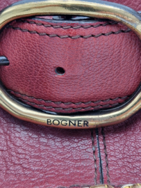 Bogner leren schoudertas . Bordeaux