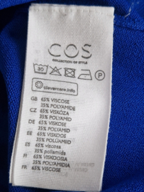 COS jurkje met volantmouwen. Maat M. Kobaltblauw.