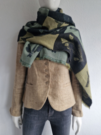 Kenzo shawl. Wol/bloemenprint.