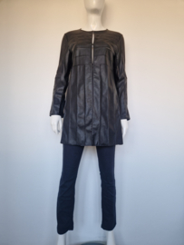 Marella vest/jasje. Maat 38, Zwart/vegan leer.