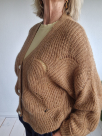 Aaiko mohair cardigan XS camel