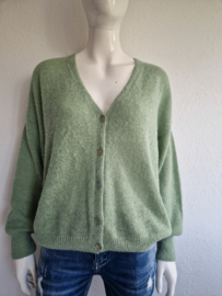 Summum vest. Maat L. Zachtgroen/alpaca.