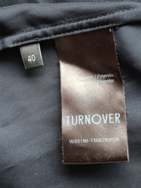 Turnover jurk. Mt. 40. Donkerblauw.