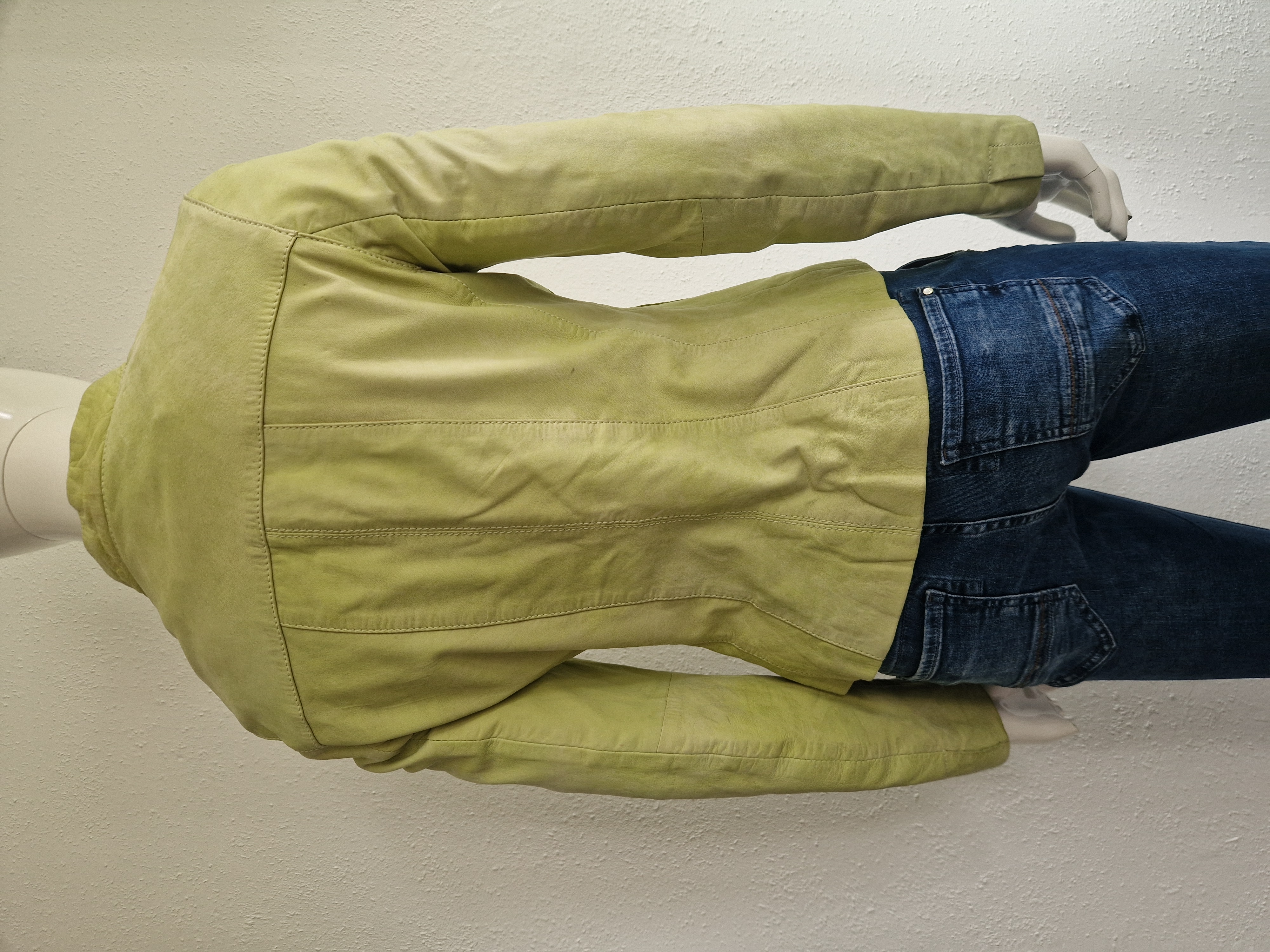 Ginger jasje. Maat 36, Lime/lamsleer.