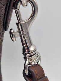 Joop! Handtas. Maat M. Dark grey/leer.