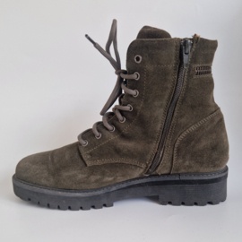Piedi Nudi suède veterlaarsjes |Maat 41 | olijfgroen |