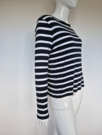 Ralph Lauren trui | Maat XL | Zwart/wit gestreept |