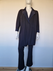 Studio Anneloes vest. Maat XL. Zwart/blauw/travelstof.