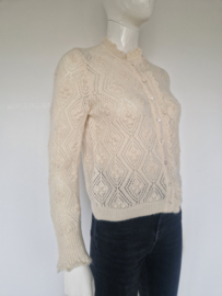 Sissy Boy vest | Maat M | Crème | Ajourgebreid |
