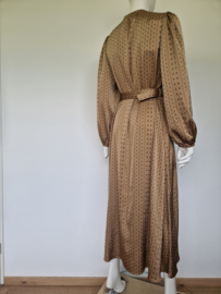 Selected Femme ankle dress. Maat 38,Bruin/print