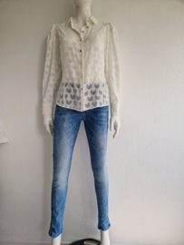 Damsel in a dress blouse. Maat 38, Crème.