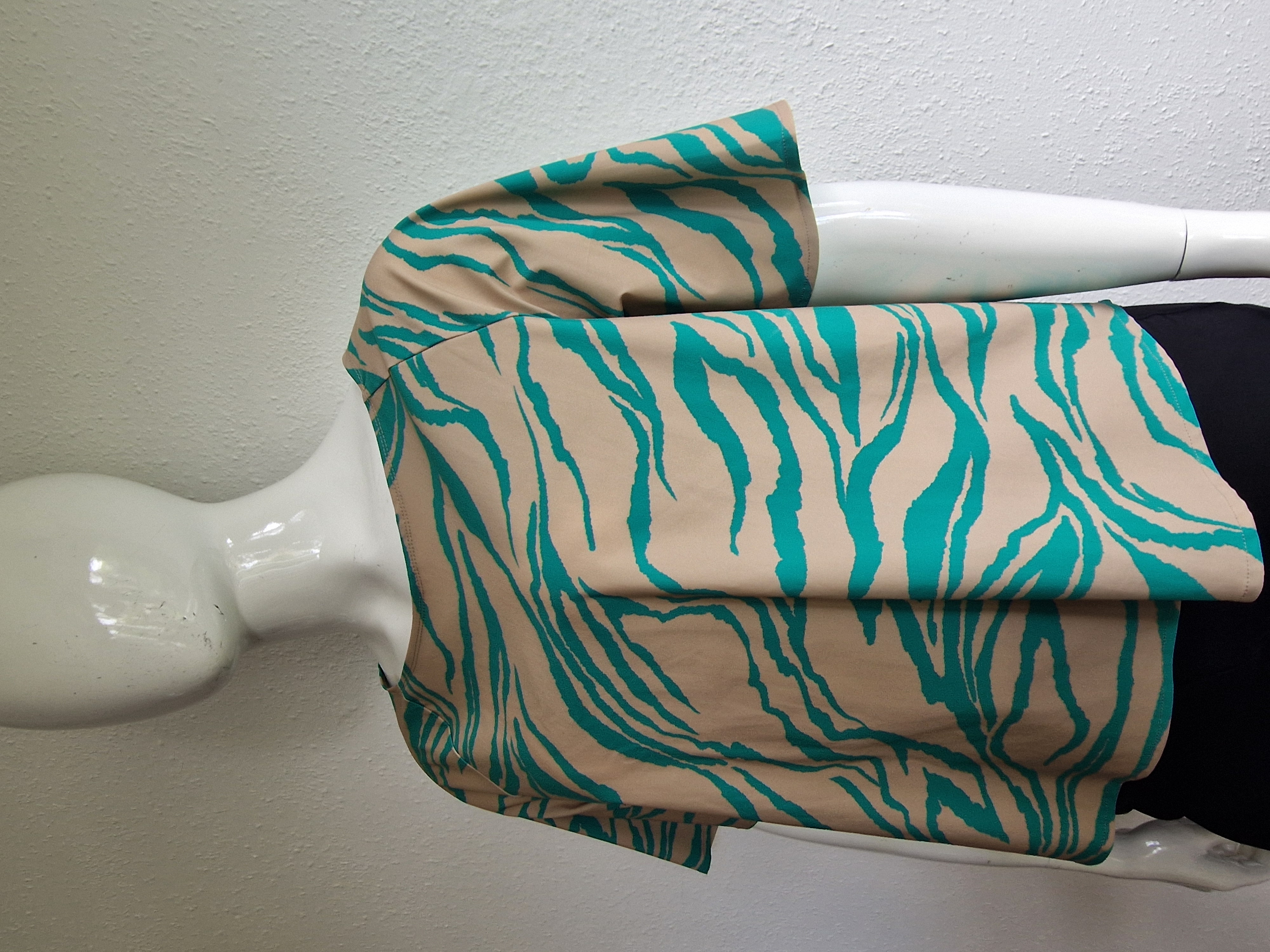 Studio Anneloes Moreen Tiger top. Maat 42, Beige/mintgroen.