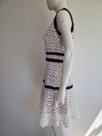 Just Cavalli jurk. IT. maat 46 (40). Creme/zwart/kant.