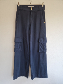 Nenette Milano cargo broek | Maat 36/38 | Donkerblauw |
