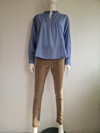 Co'Couture Pintuck shirt. Maat L. Blauw.