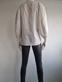 Humanoid blouse. Maat S. Wit/crème/streep.