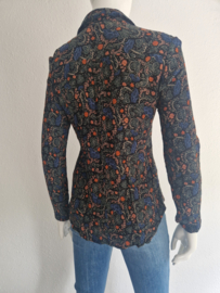 Zusss blouse top. Maat M. Zwart/print.