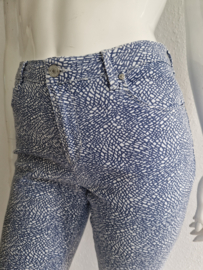 Rosner mid rise skinny fit Antonia. Maat 42, Blauw/wit.