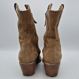 Mjus western laarsjes. Maat 41, Beige/suède.