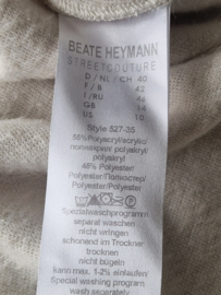 Beate Heymann spencer. Maat 40, Crème/faux fur.