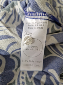 Studio Anneloes blouse. Maat M. Blauw/witte print.