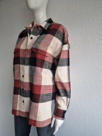 Closed blouse Kyra. Maat M. Ruit/flanel.