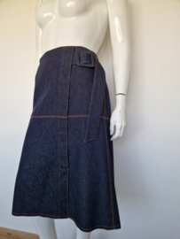 Natan denim designer rok. Maat 44, Donkerblauw.