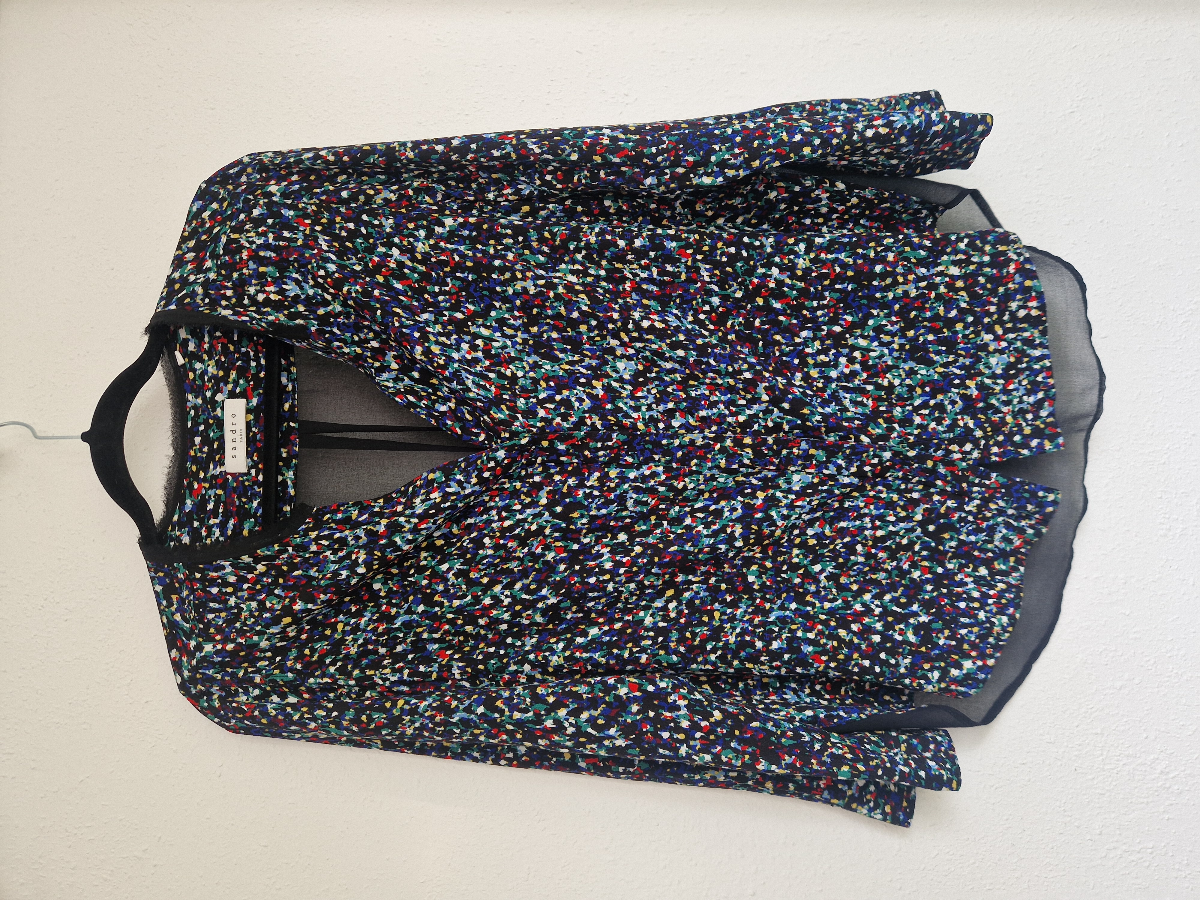 Sandro blouse. Maat 2. Confettiprint