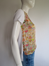 Mucho Gusto top. Maat S. Print/zijde.
