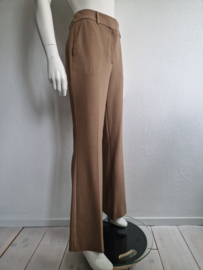 Five Units krijtstreep pantalon Clara. Maat 30,Lichtbruin.