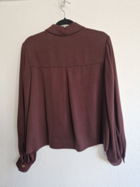 Riani luxe blouse/jasje. Maat 38. Bruin/lyocell