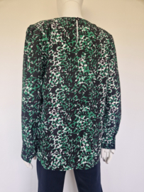 Riani blouse met groene animalprint. Maat M/zijde.