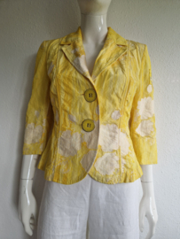 Airfield blazer Calanta. Maat 38,Geel/wit.