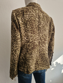 Marc Aurel blazer. Maat 42, Groen/dierenprint.