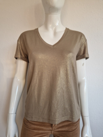 Summum top met V-hals. Maat XS. Goud