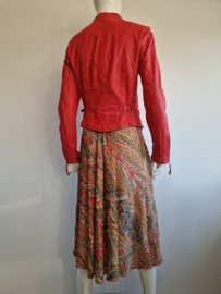 DNA biker jasje. Maat 5, Roze/leer.