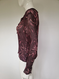 Claudie Pierlot Paris blouse. Maat 40, Bordeaux/print