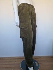 G-Star RAW Cargo Cord 3D Boyfriend broek | Maat 33 | Olijfgroen |