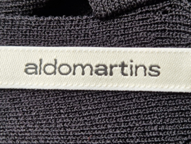 Aldomartins top met opengewerkte rug. Maat 42. Zwart.