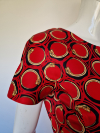 Roberto Cavalli Class designerjurk. Maat 38 Rood