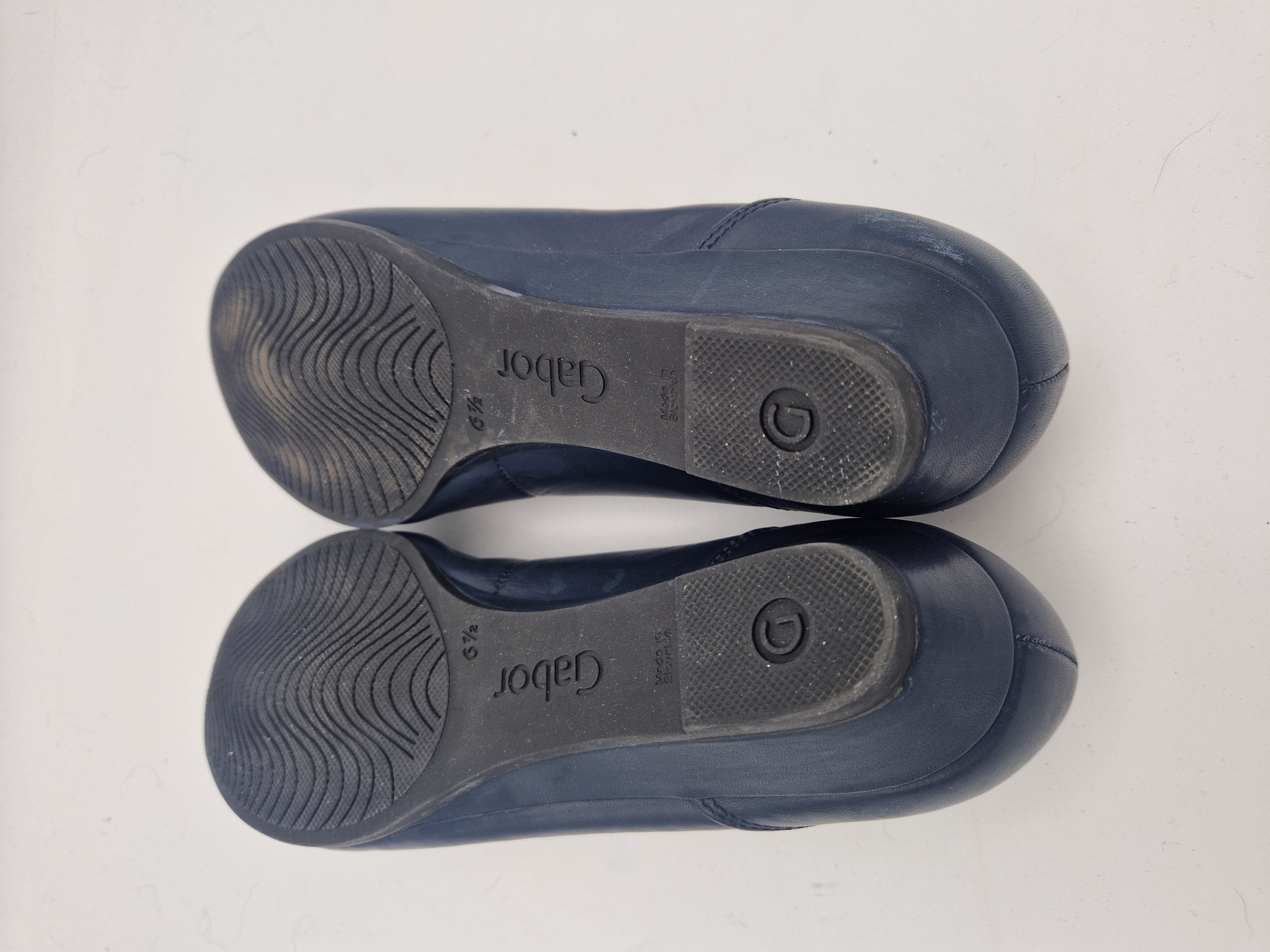 Gabor comfort instappers. Maat 6,5, Blauw/leer.