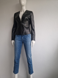 Armani Collezioni blazer. IT. Maat 42, Zwart/leer.