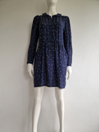 Sessun jurk Esther. Maat M. Donkerblauw/zijde.
