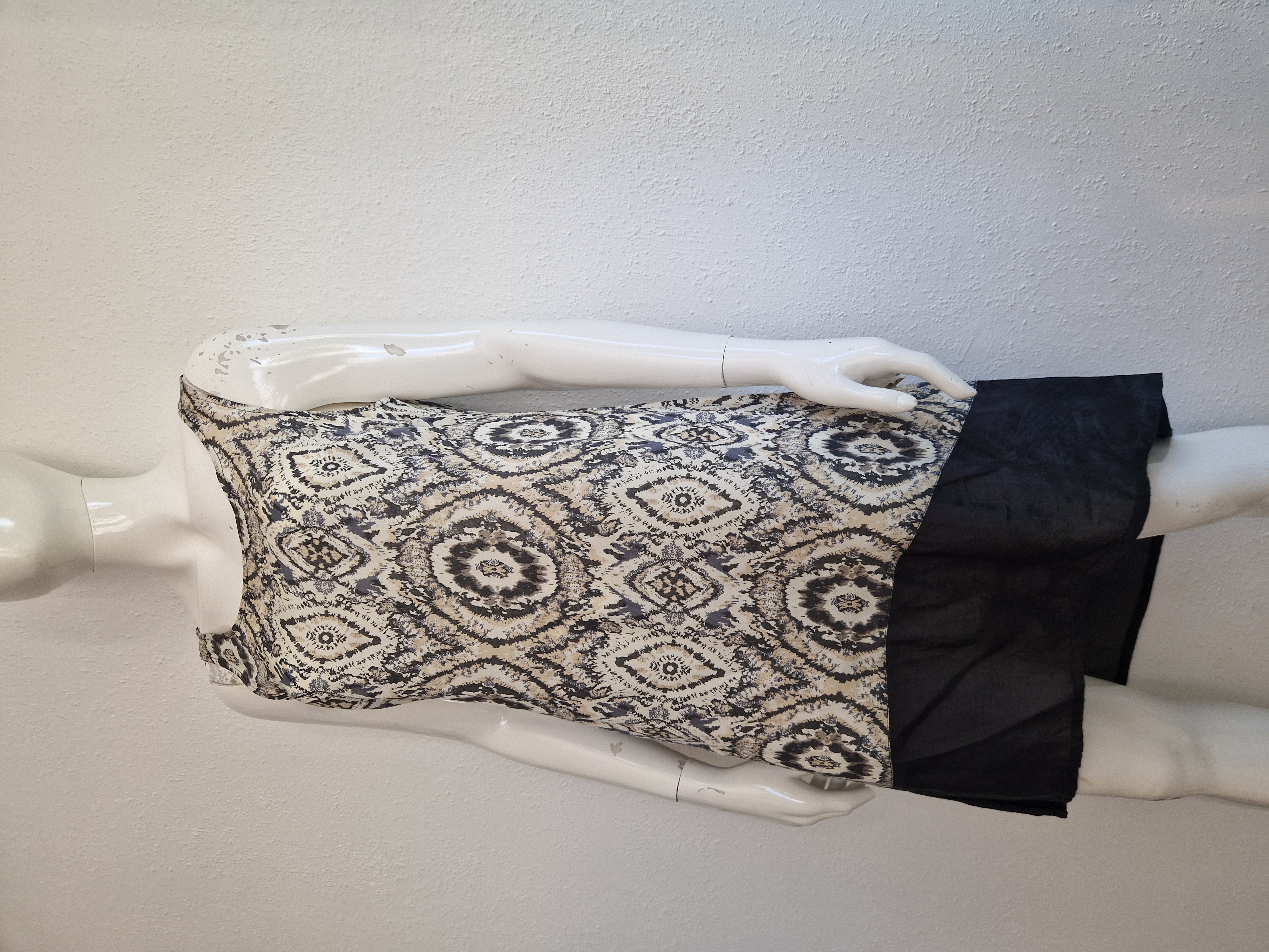 Bon 'A Parte zomerjurk. Maat 38, Beige/print.